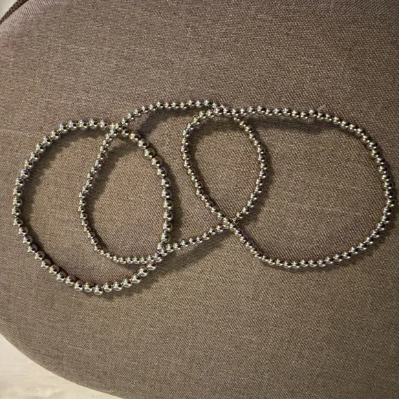 Mint & Lily Silver Beaded Bracelet Set - Picture 5 of 8